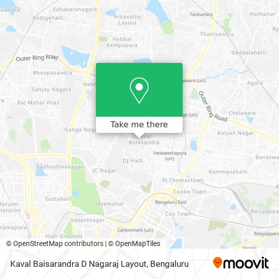 Kaval Baisarandra D Nagaraj Layout map