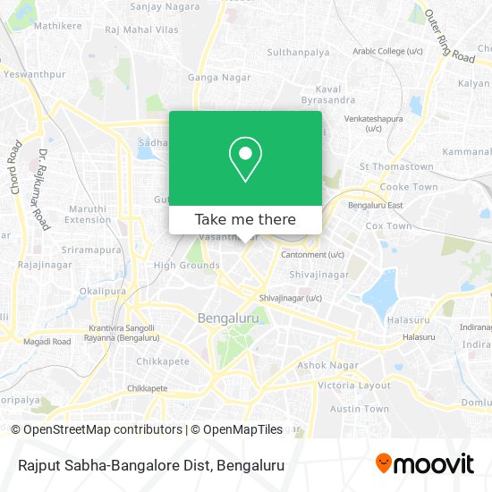Rajput Sabha-Bangalore Dist map