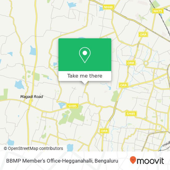 BBMP Member's Office-Hegganahalli map
