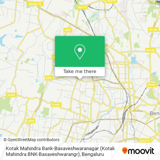 Kotak Mahindra Bank-Basaveshwaranagar (Kotak Mahindra BNK-Basaveshwarangr) map