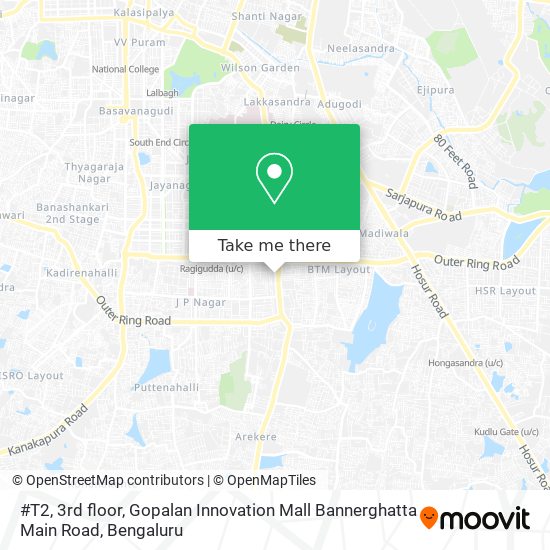 #T2, 3rd floor, Gopalan Innovation Mall Bannerghatta Main Road map