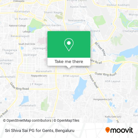 Sri Shiva Sai PG for Gents map