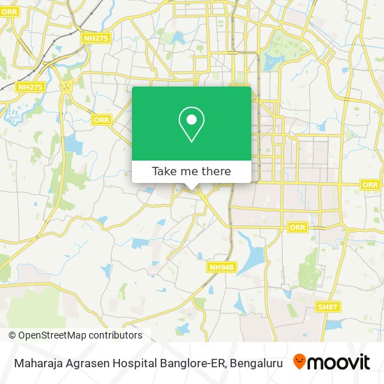 Maharaja Agrasen Hospital Banglore-ER map