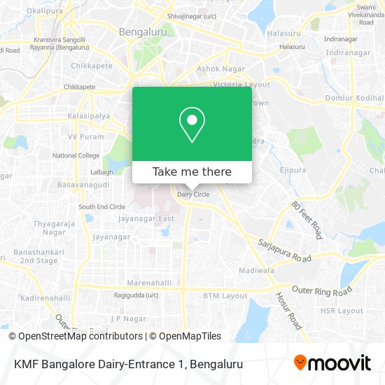 KMF Bangalore Dairy-Entrance 1 map