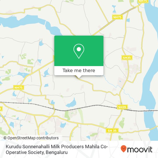 Kurudu Sonnenahalli Milk Producers Mahila Co-Operative Society map