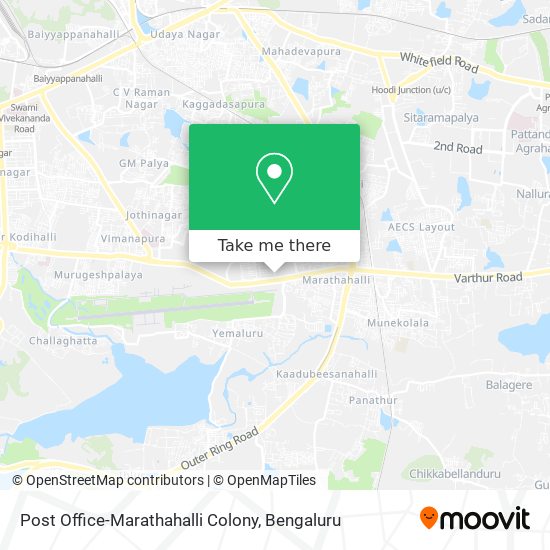 Post Office-Marathahalli Colony map