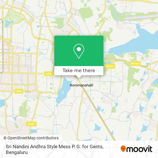 Sri Nandini Andhra Style Mess P. G. for Gents map