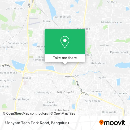 Manyata Tech Park Road map