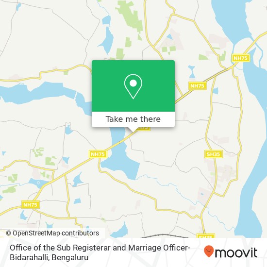 Office of the Sub Registerar and Marriage Officer-Bidarahalli map