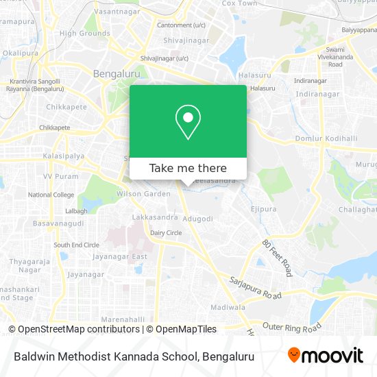 Baldwin Methodist Kannada School map