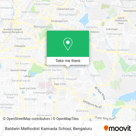 Baldwin Methodist Kannada School map