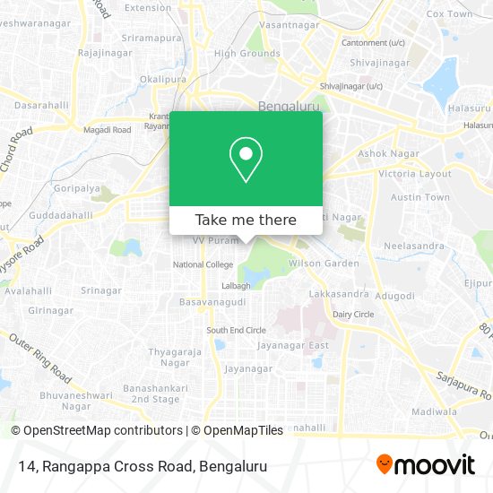 14, Rangappa Cross Road map