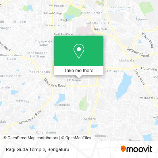 Ragi Guda Temple map