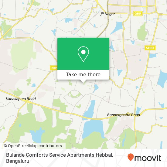 Bulande Comforts Service Apartments Hebbal map