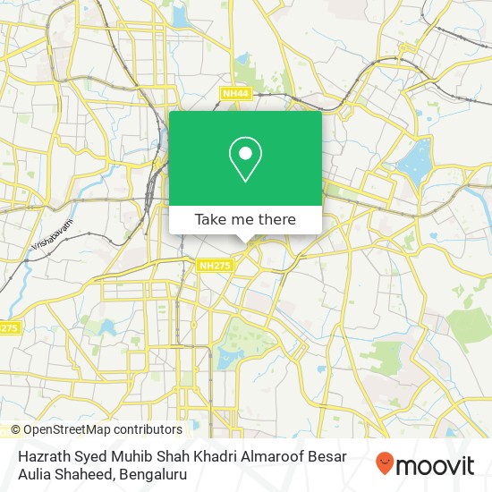 Hazrath Syed Muhib Shah Khadri Almaroof Besar Aulia Shaheed map