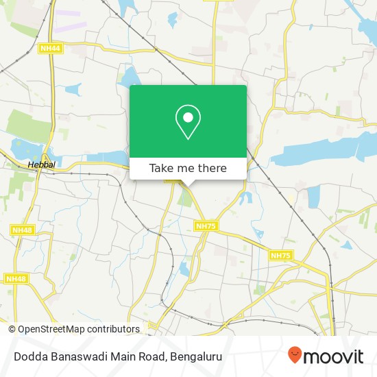 Dodda Banaswadi Main Road map