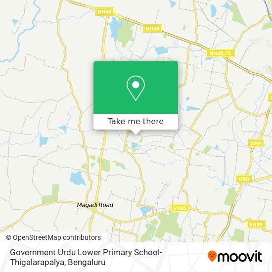 Government Urdu Lower Primary School-Thigalarapalya map