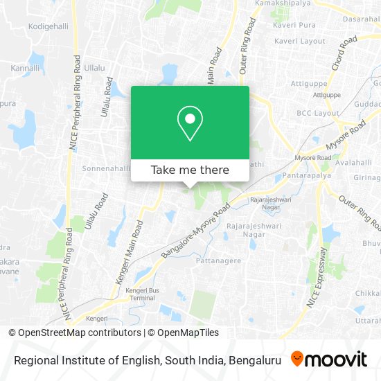 Regional Institute of English, South India map