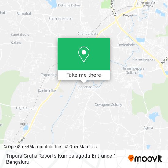 Tripura Gruha Resorts Kumbalagodu-Entrance 1 map