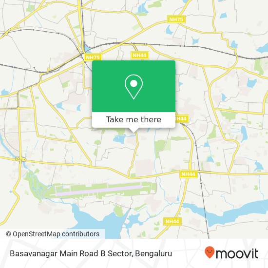 Basavanagar Main Road B Sector map