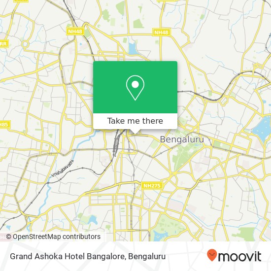 Grand Ashoka Hotel Bangalore map