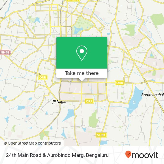 24th Main Road & Aurobindo Marg map