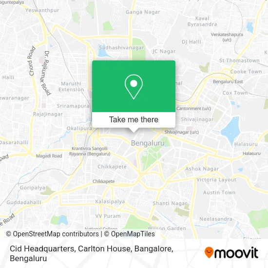 Cid Headquarters, Carlton House, Bangalore map