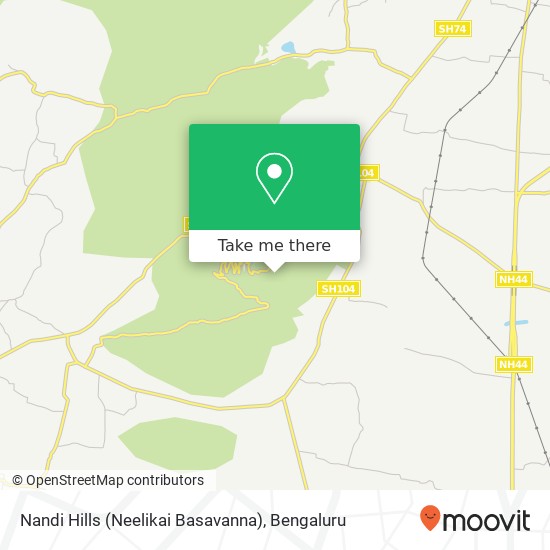 Nandi Hills (Neelikai Basavanna) map