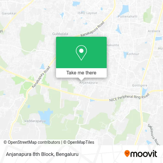 Anjanapura 8th Block map