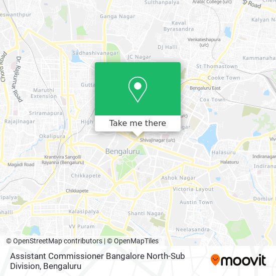 Assistant Commissioner Bangalore North-Sub Division map
