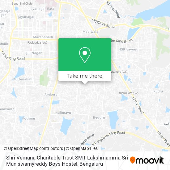 Shri Vemana Charitable Trust SMT Lakshmamma Sri Muniswamyreddy Boys Hostel map