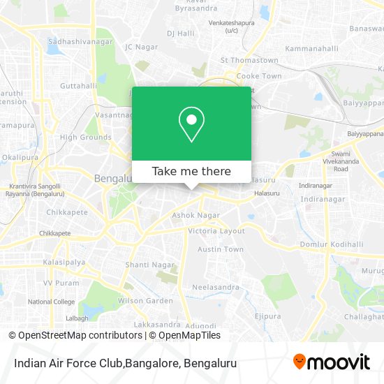 Indian Air Force Club,Bangalore map