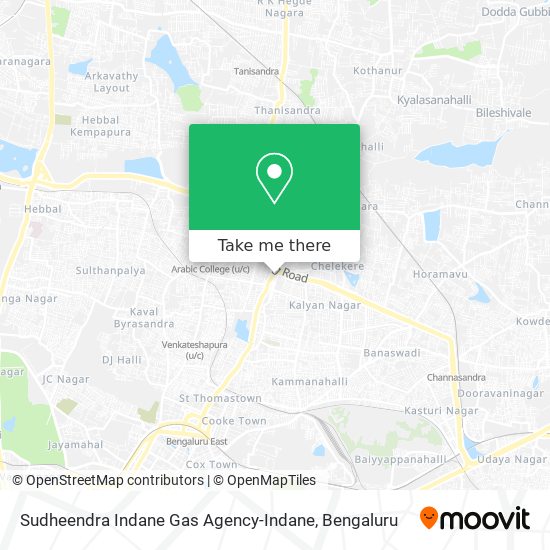 Sudheendra Indane Gas Agency-Indane map