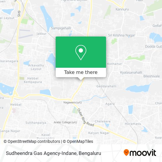 Sudheendra Gas Agency-Indane map