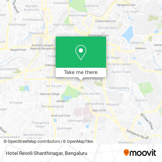 Hotel Revoli-Shanthinagar map