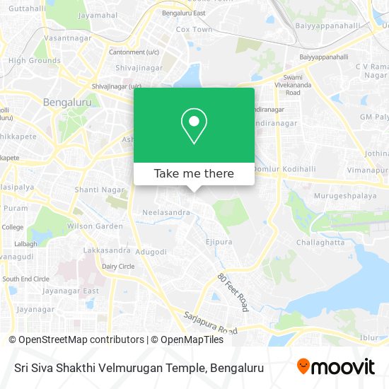 Sri Siva Shakthi Velmurugan Temple map