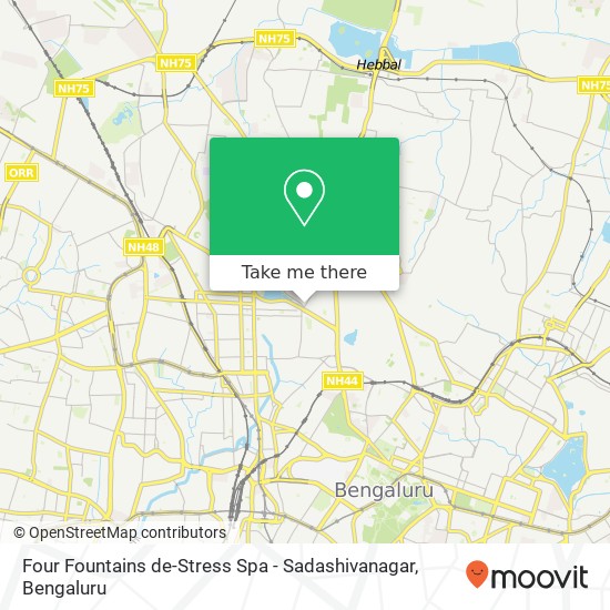 Four Fountains de-Stress Spa - Sadashivanagar map