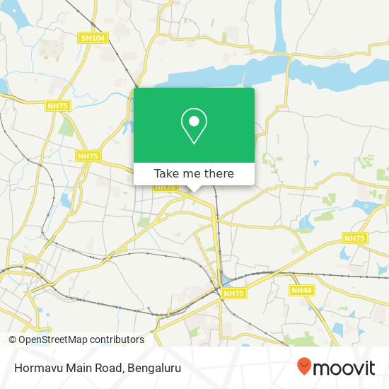 Hormavu Main Road map