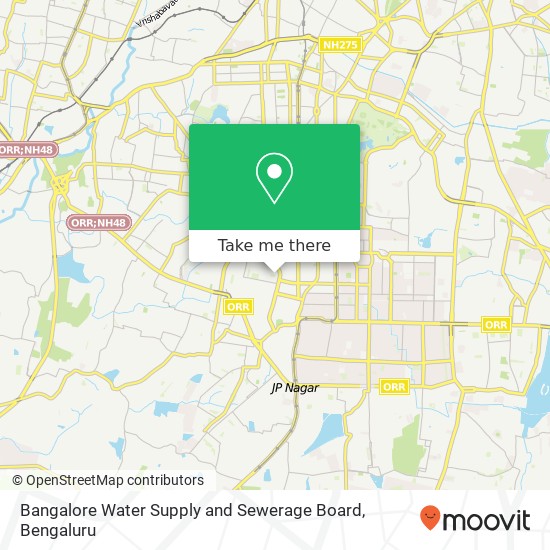 Bangalore Water Supply and Sewerage Board map