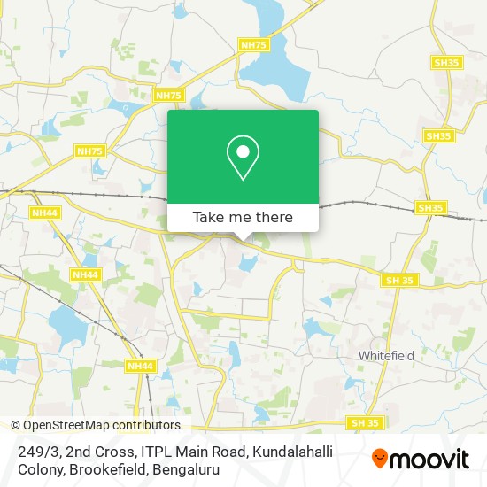 249 / 3, 2nd Cross, ITPL Main Road, Kundalahalli Colony, Brookefield map
