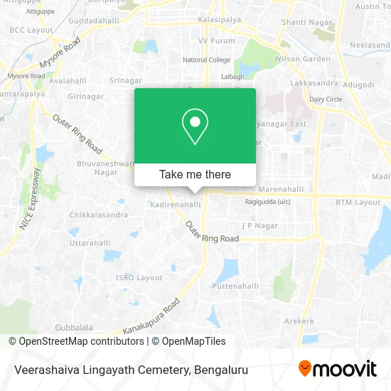Veerashaiva Lingayath Cemetery map