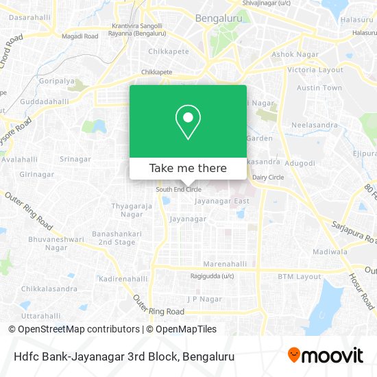 Hdfc Bank-Jayanagar 3rd Block map