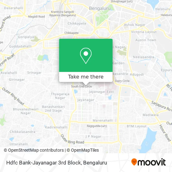 Hdfc Bank-Jayanagar 3rd Block map