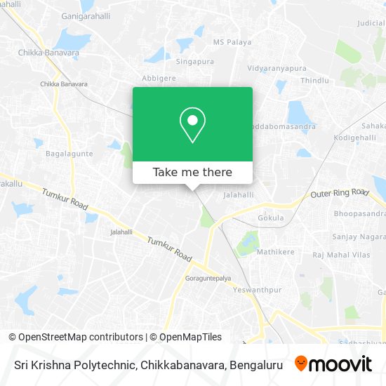 Sri Krishna Polytechnic, Chikkabanavara map