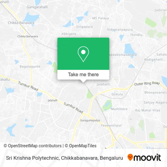 Sri Krishna Polytechnic, Chikkabanavara map