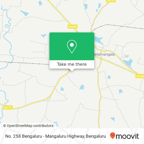 No. 258 Bengaluru - Mangaluru Highway map