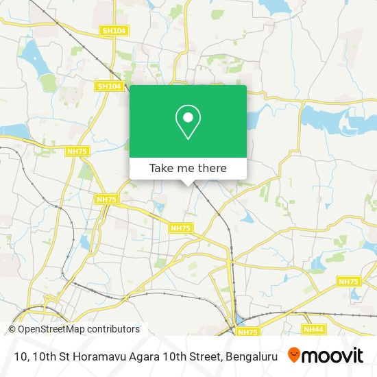 10, 10th St Horamavu Agara 10th Street map