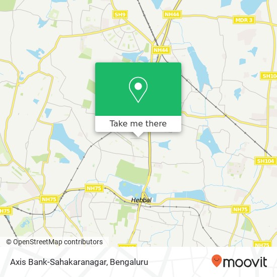 Axis Bank-Sahakaranagar map