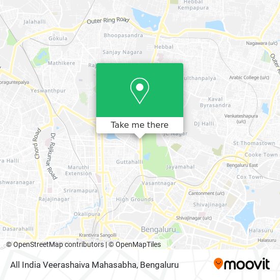 All India Veerashaiva Mahasabha map