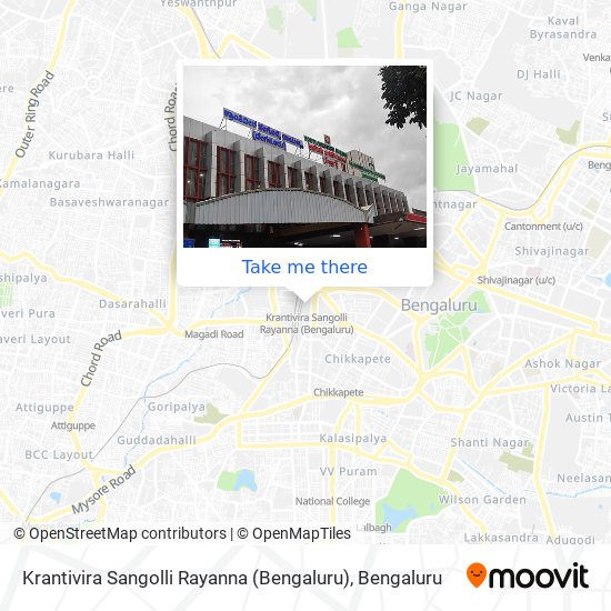 Krantivira Sangolli Rayanna (Bengaluru) map